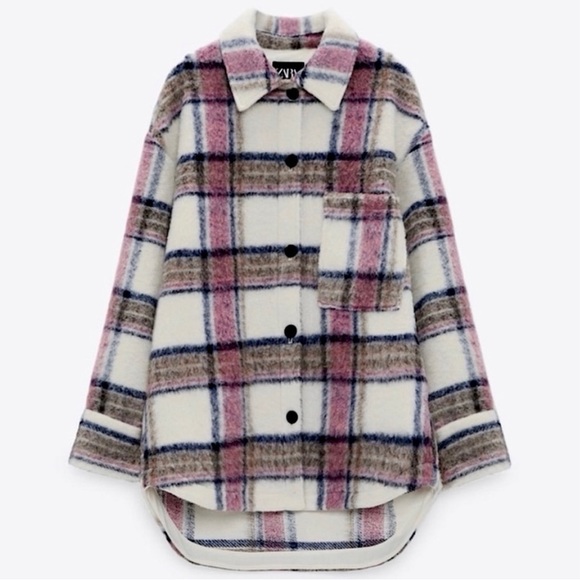 Zara Jacket Plaid Overshirt - Picture 2 of 10